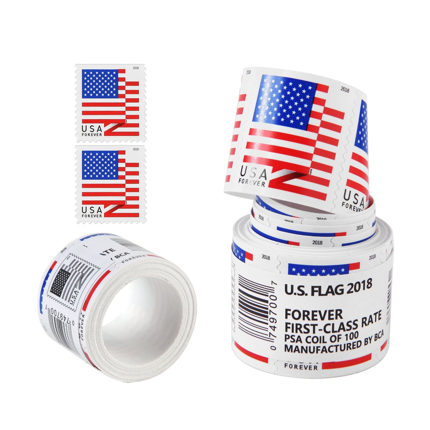 2018 US Flags Forever First Class Postage Stamps - Stamps Co Online