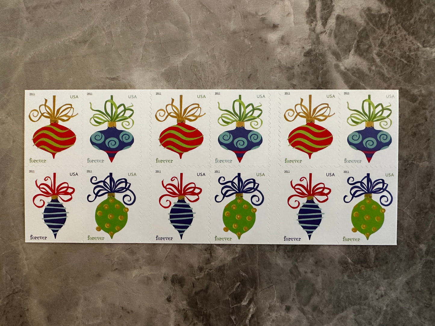 Holiday Baubles First Class Postage Forever Stamps - Stamps Co Online