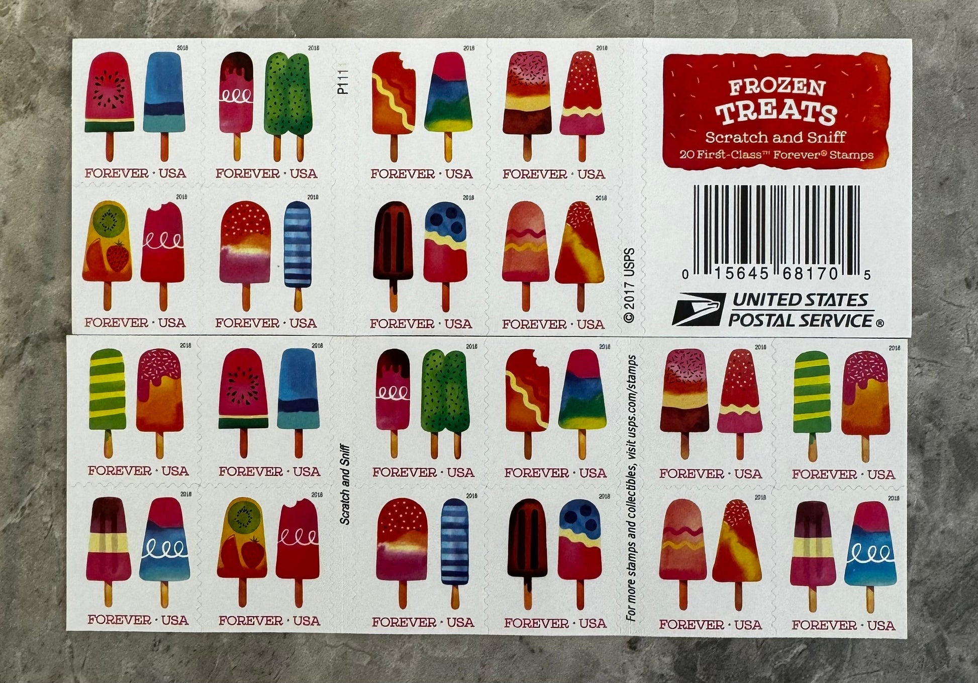 Frozen Treats Forever First Class Postage Stamps - Stamps Co Online