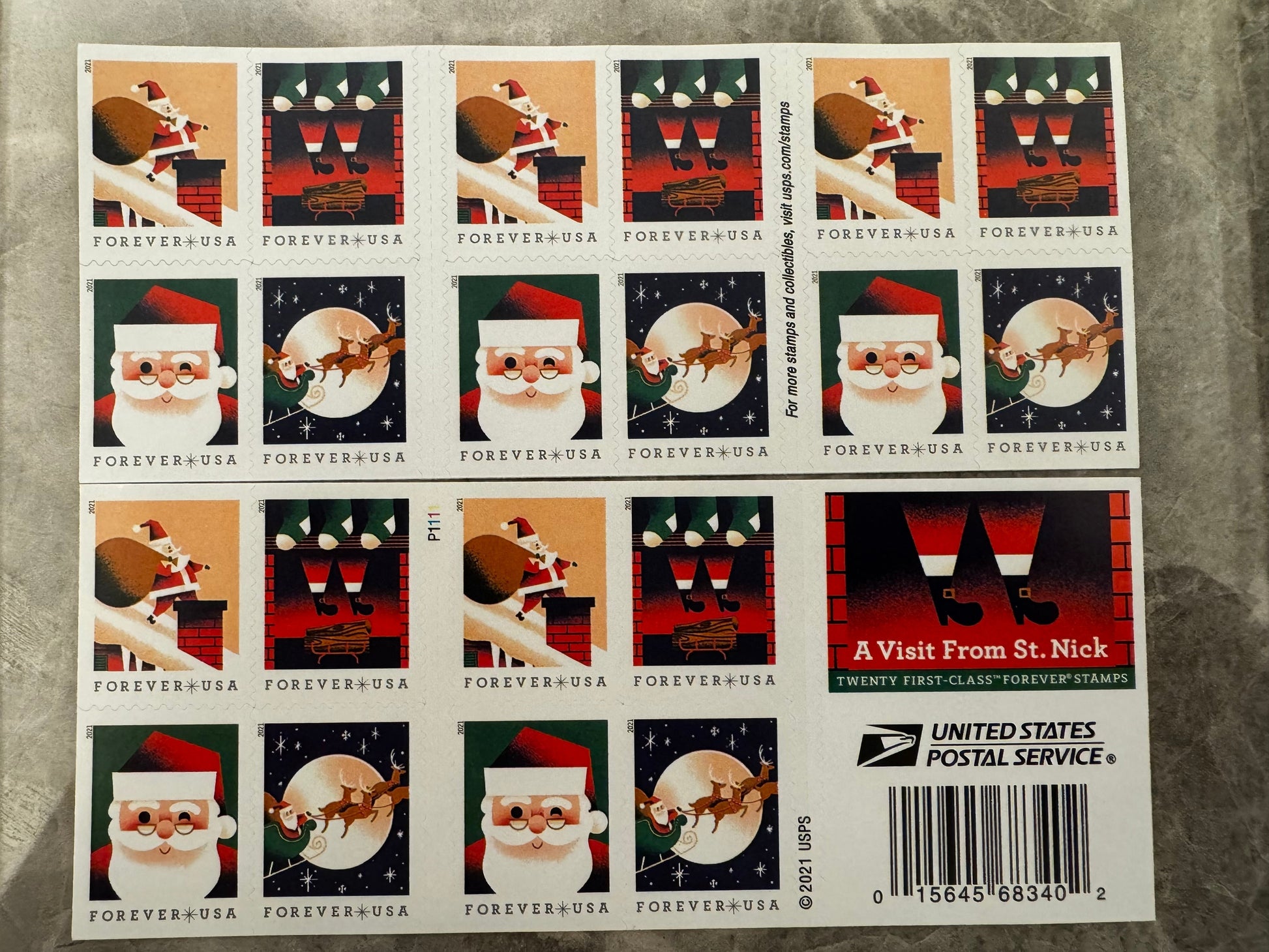 A Visit From St. Nick 2021 USPS Forever First Class Postage Stamps - Stamps Co Online