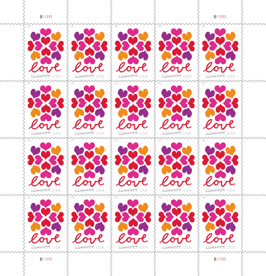 2019 Love Hearts Blossom Forever First Class Postage Stamps