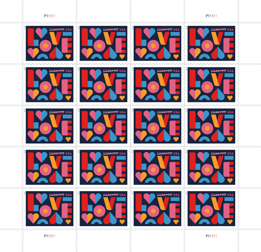 Love 2021 Unused Stamps, Ideal for Everyday Mail, Gift for Collectors & Stamp Enthusiasts