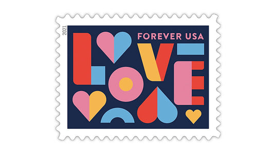 Love 2021 Unused Stamps, Ideal for Everyday Mail, Gift for Collectors & Stamp Enthusiasts